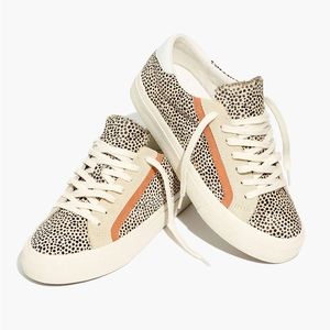 Madewell, size 6, Sidewalk Low-Top Sneakers in Spotted Calf Hair